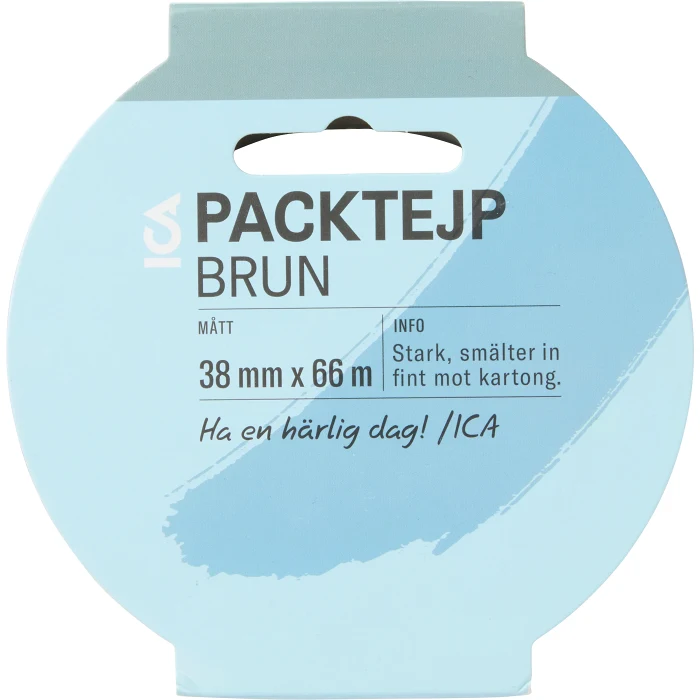 Packtejp brun, 38mm x 66m
