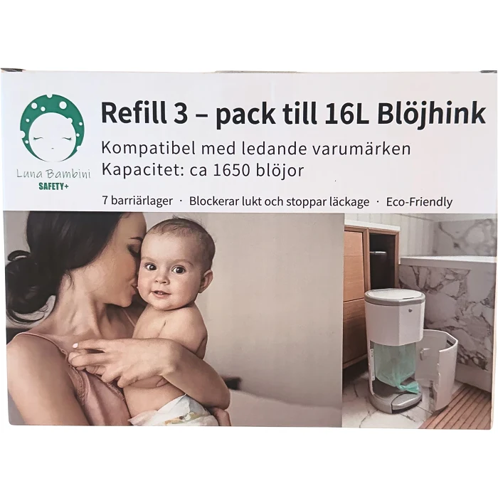 Blöjhinksrefill 3p Luna Bambini