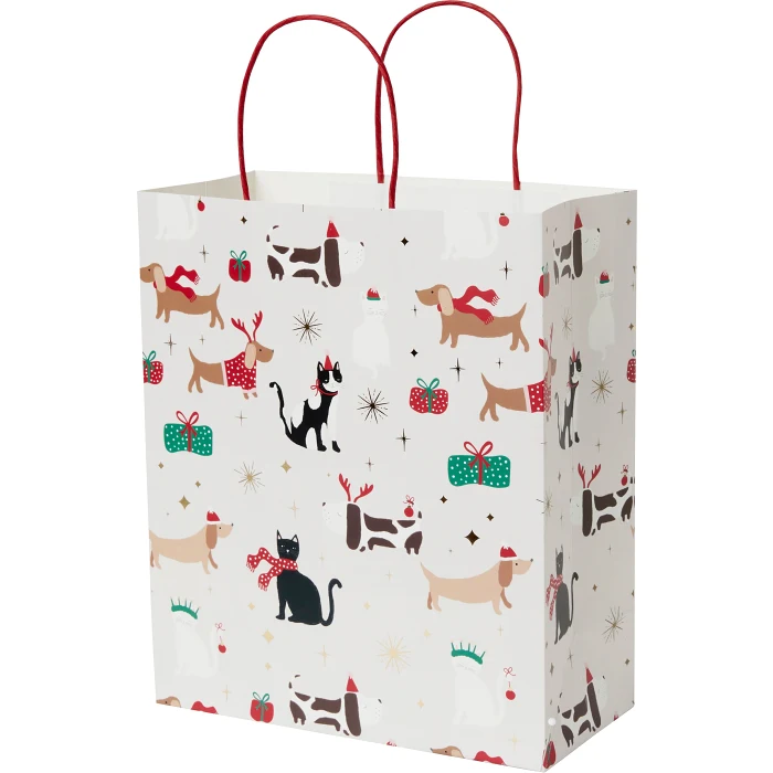 Presentpåse Lussekatt AOP 26x31 cm