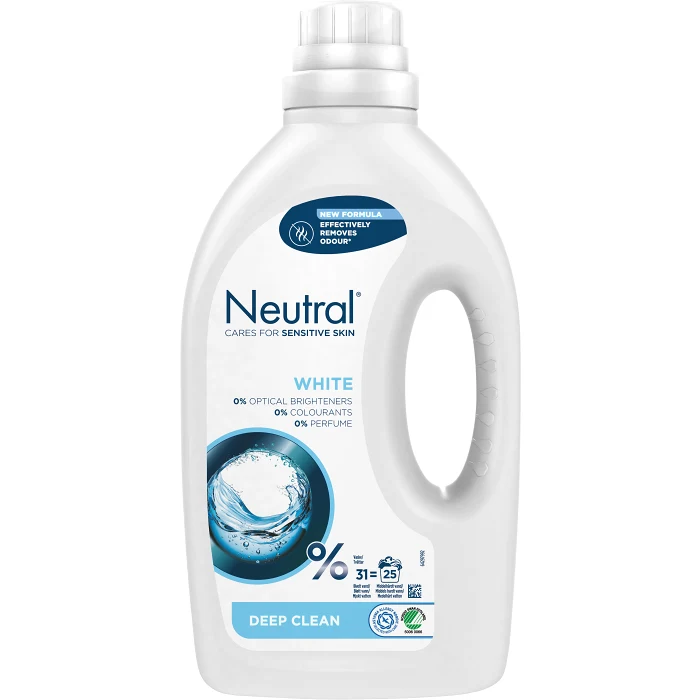 Tvättmedel Flytande White 1250ml Miljömärkt Neutral