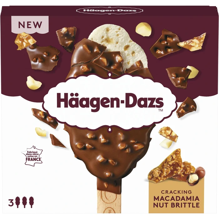 Cracking macadamia nut brittle 3-p Häagen-Dazs