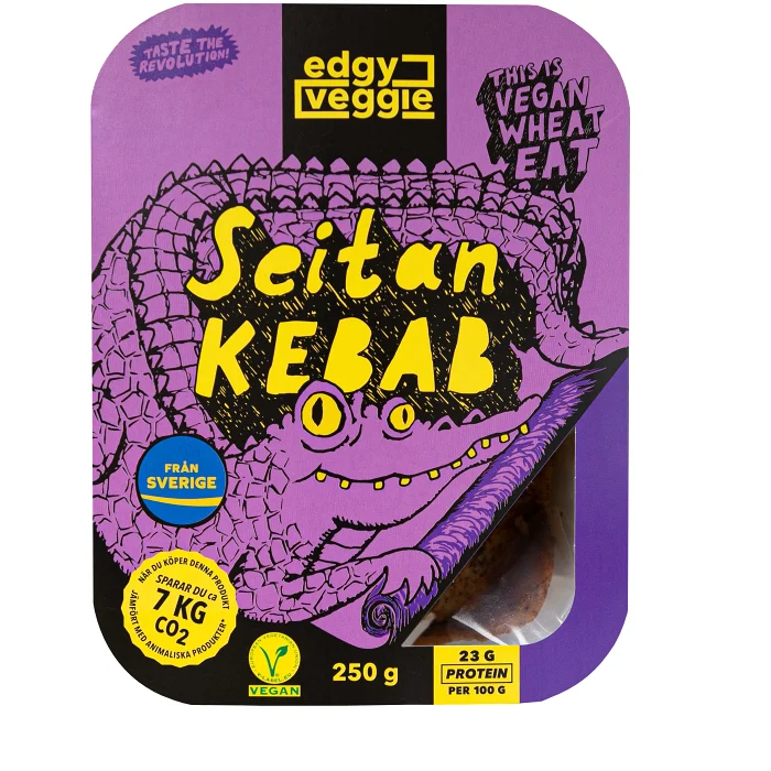 Pulled seitan kebab 250g Edgy Veggie