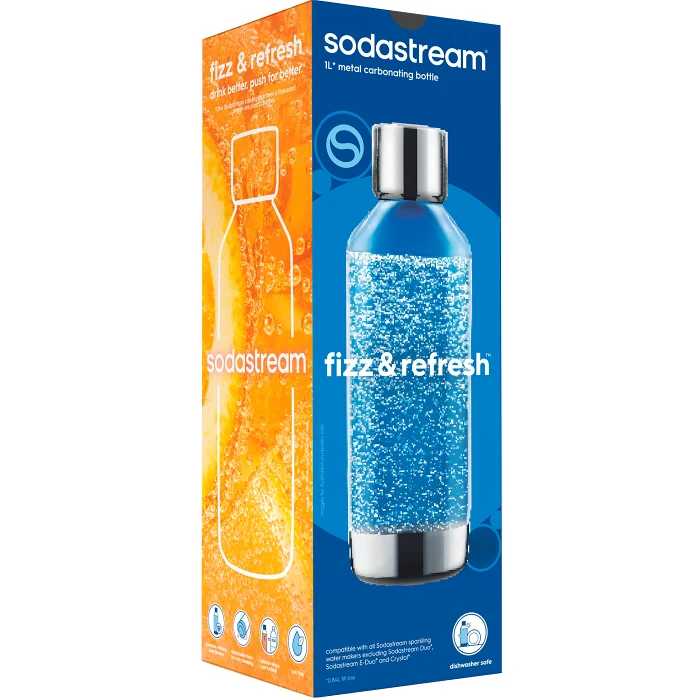 PET-flaska 1L VDL metal Sodastream