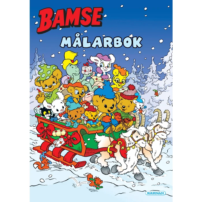 Målarbok Bamse Jul på kullarna