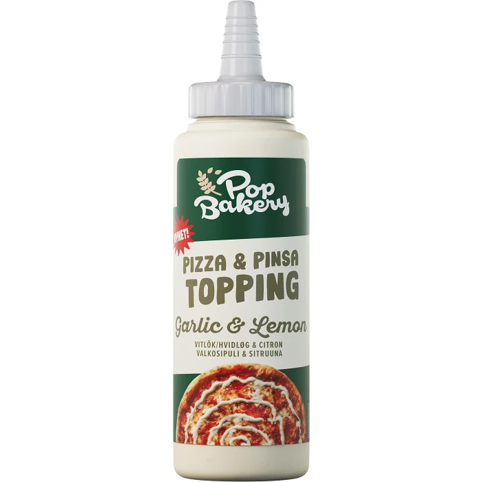 Toppingsås Garlic Lemon 250ml POP! Bakery
