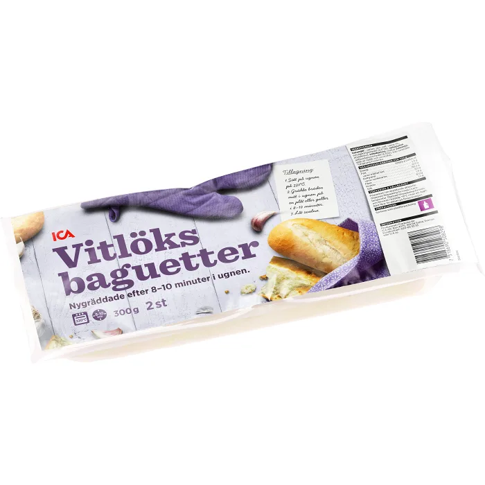 Vitlöksbaguetter ogräddade 2-p 300g ICA