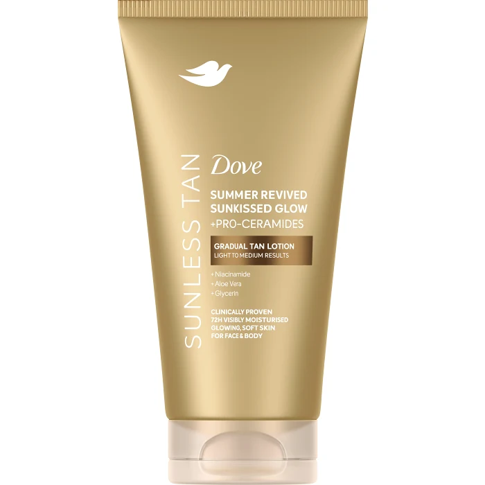 Brun utan Sol Summer Revived Sunkissed Glow Light to Medium Gradual Tan 75ml Dove