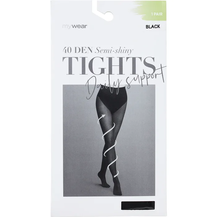 Strumpbyxa Daily Support 40 den Svart 36/36 Mywear