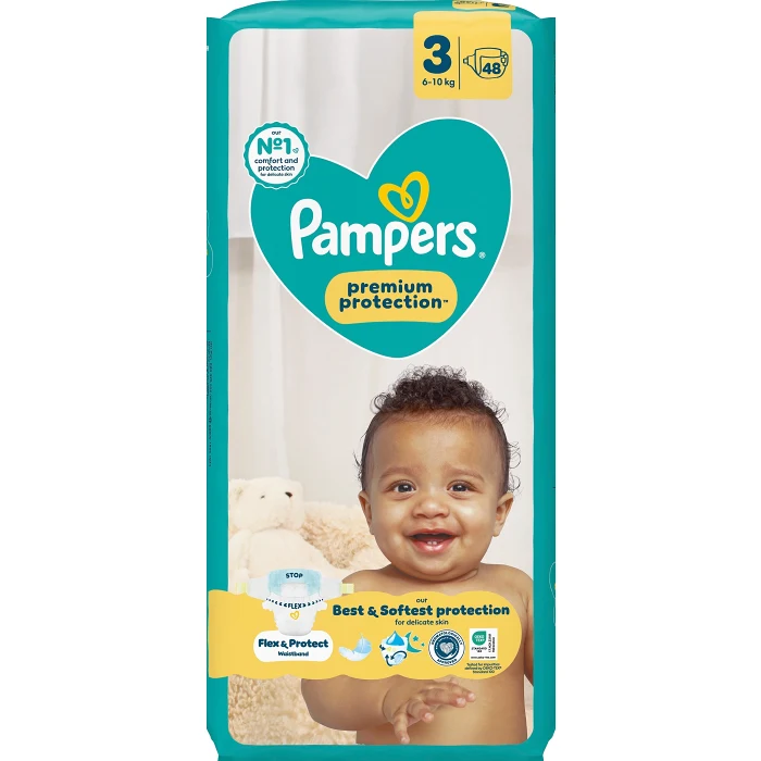Blöjor Premium Protection Strl 3 6-10kg VP 48p Pampers