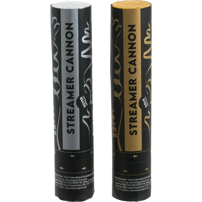 Konfettipopper Guld eller silver 1p Festive