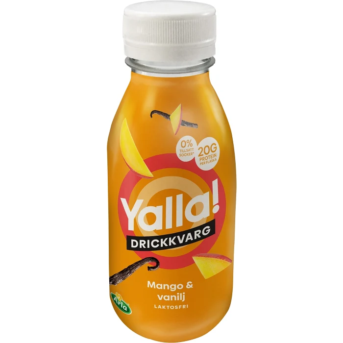Drickkvarg Mango & Vanilj Laktosfri 0,1% 350ml Yalla®