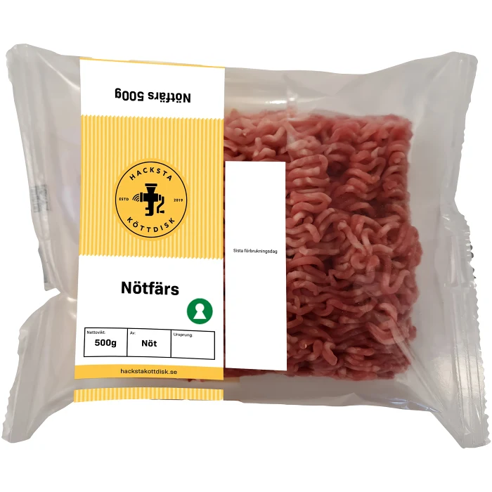 Nötfärs Färsk 5% 500g Hacksta Köttdisk