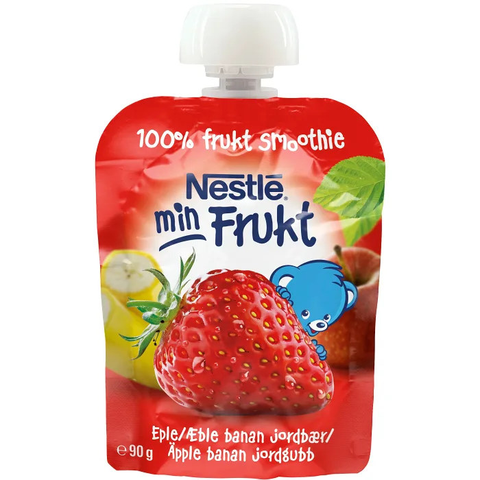 Min frukt äpple banan & jordgubb Från 6m 90g Nestle