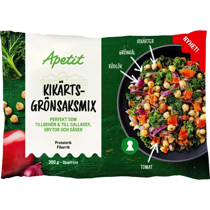 Kikärts- grönsaksmix 350g Apetit