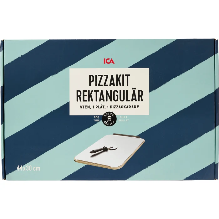 Pizzasten Rektangulär med tillbehör 44x30cm