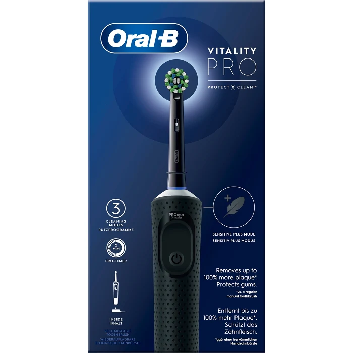 Eltandborste Vit Pro Svart Oral-B