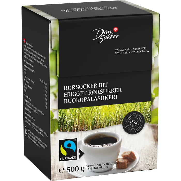 Rörsocker Bit 500g Fairtrade Dansukker