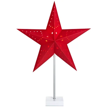 Stjärna Jenny på fot Röd 60cm ICA.