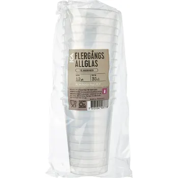 Allglas flergångsplast 30cl 12-p ICA.