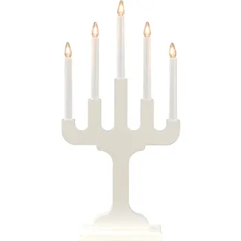 Elljusstake Bonde vit 5 ljus Konstsmide.