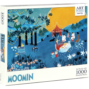 Pussel 1000 bitar Blå Mumin.