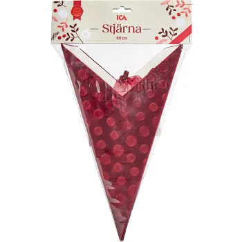 Stjärna 60cm Velvet mörkröd ICA.