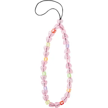 Mobilsmycke Rosa hjärtan.