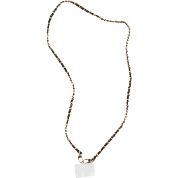 Mobilkedja lång svart/guld.