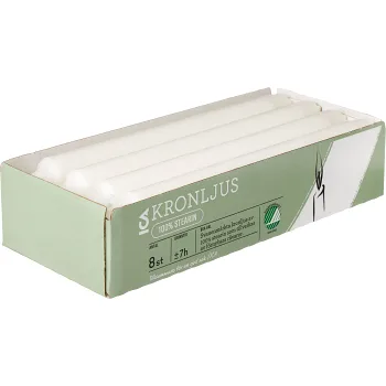 Kronljus vit 8p ICA.