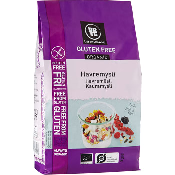 Havremüsli Glutenfri 550g Miljömärkt Urtekram
