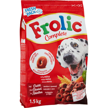 Hundmat Oxkött grönsaker & spannmål 1,5kg Frolic Complete