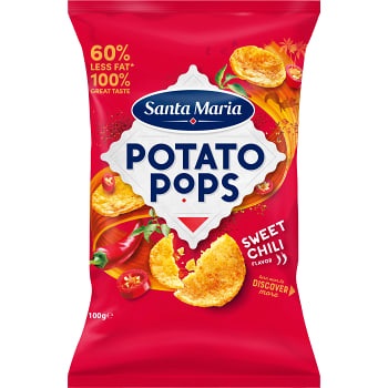 Chips Potato Pops Fiery Sweet Chili 100g Santa Maria