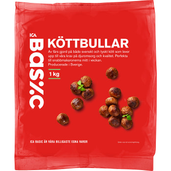 Köttbullar Färska 1kg ICA Basic