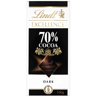 Chokladkaka EXCELLENCE 70% Kakao Mörk Choklad 100g Lindt