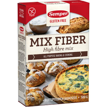 Mjölmix med fiber 500g Semper