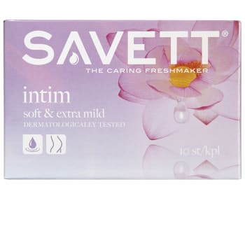 Våtservetter Intim Soft &amp; extra mild 10-p Savett