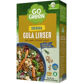 Gula Linser Svenskodlade 400g GoGreen