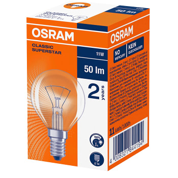 Klot 11W 230-240V E14 Osram