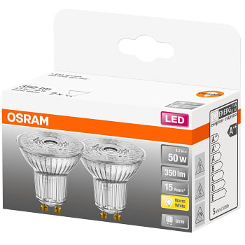 LED PAR16 50W 36° GU10
<br> 2-pack OSRAM