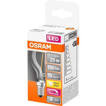 LED CL P 25W Klot E14 Dimbar 1-p Osram