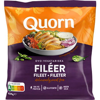 Vegetariska filéer Fryst 624g Quorn