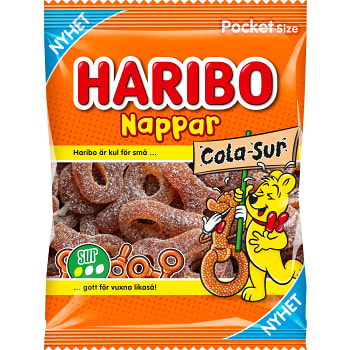 Godis Nappar Cola Sur 70g Haribo