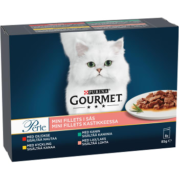 Kattmat Gourmet Perle Filé i sås 8-p 680g Purina