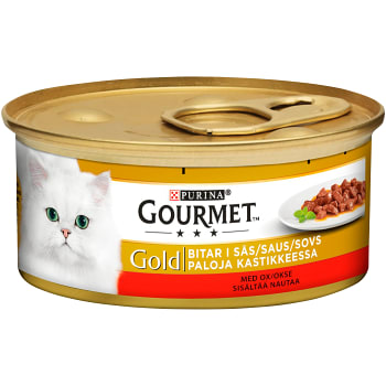 Kattmat Oxkött i Sås 85g Gourmet Gold