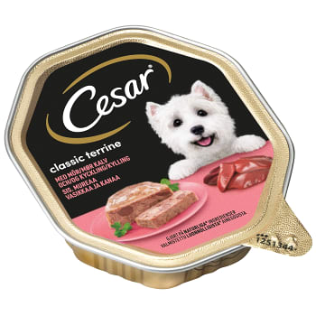 Hundmat Classics med Kalv & kyckling 150g Cesar