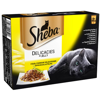 Kattmat Fågel 8-p 680g Sheba