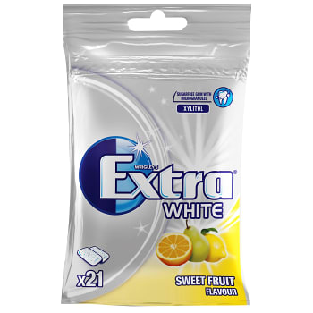 Tuggummi White Sweet fruit 29g Extra