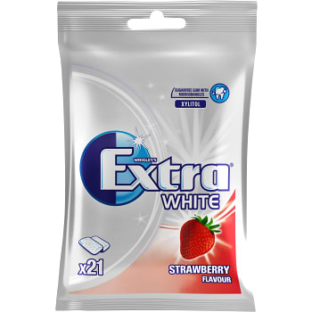 Tuggummi Strawberry 21-p Extra White