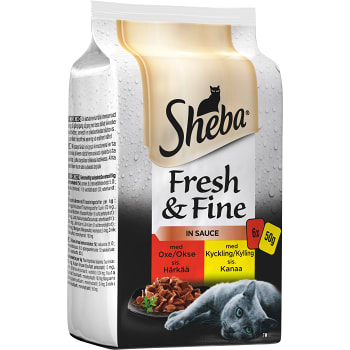 Kattmat Oxe &amp; Kyckling 6-p 300g Sheba