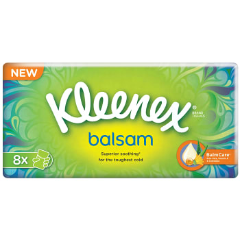 Pappersnäsdukar Balsam Miljömärkt 9st 8-p Kleenex